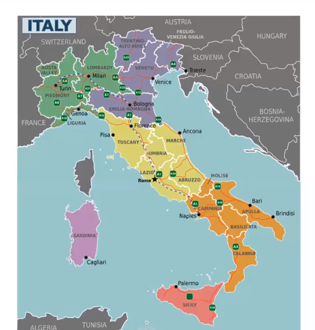 Map of Italy